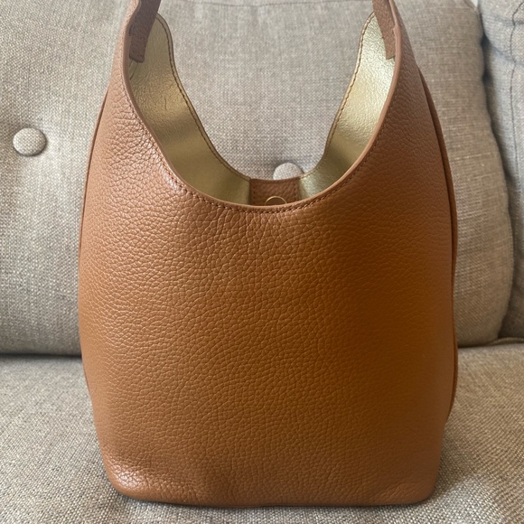 Tory Burch tan crossbody bucket bag - Picture 3 of 7